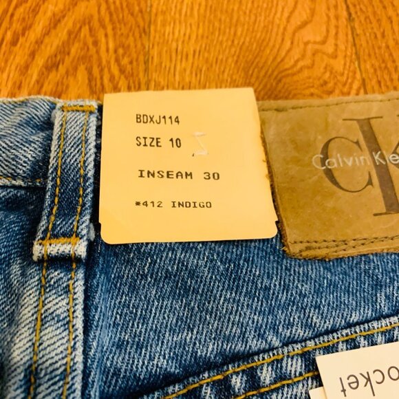 Calvin Klein vintage 90s Straight leg blue jeans easy fit size 10 NWT - Picture 13 of 16